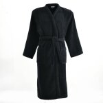 Peignoir de bain coton noir alicia Peignoir de bain coton noir alicia