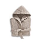 Peignoir de bain enfant laureat en coton beige ficelle