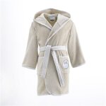 Peignoir de bain enfant petites betes beige gr�ge en coton