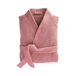 Peignoir de bain laureat rose bois de rose en coton