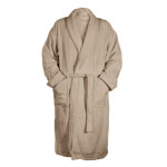 Peignoir  col chale 450 m tertio ; - beige ficelle