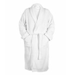 Peignoir  col chale 450 m tertio ; - blanc