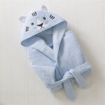 Peignoir enfant en coton renato bleu