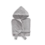 Peignoir enfant en coton laureat gris