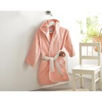 Peignoir enfant rose petites betes en coton