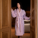 Peignoir unisexe dusty rose