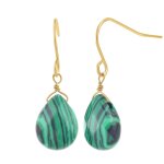 Pendantes so charm - b2499 - malachite - boucles d'oreilles dorées Pendantes so charm - b2499 - malachite - boucles d'oreilles dorées