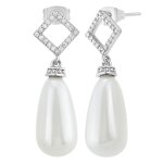 Pendantes so charm - b2958 - argent - boucles d'oreilles argentées Pendantes so charm - b2958 - argent - boucles d'oreilles argentées