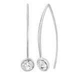Pendantes so charm - b3149 - argent - crys - boucles d'oreilles argentées Pendantes so charm - b3149 - argent - crys - boucles d'oreilles argentées