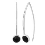 Pendantes so charm - b3149 - argent - noir - boucles d'oreilles argentées Pendantes so charm - b3149 - argent - noir - boucles d'oreilles argentées