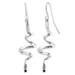 Pendantes so charm - bd1549 - bo - argent - diamant - noir - boucles d'oreilles argentées Pendantes so charm - bd1549 - bo - argent - diamant - noir - boucles d'oreilles argentées