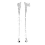 Pendantes so charm - bd2632 - argent - diamant - boucles d'oreilles argentées Pendantes so charm - bd2632 - argent - diamant - boucles d'oreilles argentées