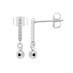 Pendantes so charm - bd2635 - argent - diamant - boucles d'oreilles argentées Pendantes so charm - bd2635 - argent - diamant - boucles d'oreilles argentées