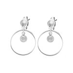 Pendantes so charm - bd4182 - argent - diamant - boucles d'oreilles argent�es