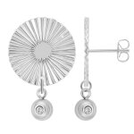 Pendantes so charm - bd4185 - argent - diamant - boucles d'oreilles argent�es