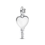 Pendentif cl� c?ur gravable