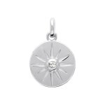 Pendentif fantaisie femme toile argent rhodi - zw663z0