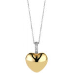 Pendentif ti sento 6745sy - pendentif argent doré c½ur ti sento bijoux Pendentif ti sento 6745sy - pendentif argent doré c½ur ti sento bijoux