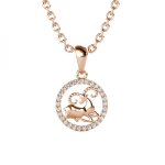 Pendentif zodiaque bélier finition or rose Pendentif zodiaque bélier finition or rose