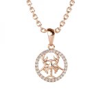 Pendentif zodiaque cancer finition or rose Pendentif zodiaque cancer finition or rose