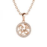 Pendentif zodiaque capricorne finition or rose