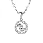Pendentif zodiaque poisson finition argente