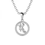 Pendentif zodiaque sagittaire finition argente