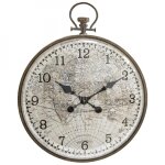 Pendule mtal vitre bombe