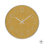 Pendule silence plastique ocre