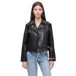 Perfecto simili cuir pepe jeans femme - noir