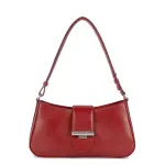 Petit sac besace carmin rouge en cuir