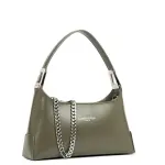 Petit sac  main kaki fum en cuir