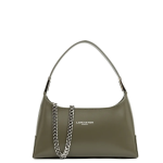 Petit sac  main kaki fum en cuir