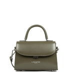 Petit sac  main kaki fum en cuir