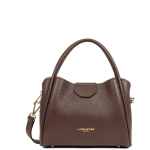 Petit sac  main marron en cuir