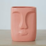 Petit vase faces rose en cmarique