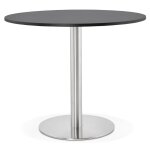 Petite table de bureau ou  diner ronde 'dallas' noire