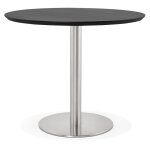 Petite table de bureau ou  diner ronde 'indiana' noire
