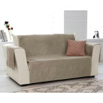 Protge canap universels aspect velours grain - beige