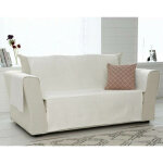 Protge canap universels aspect velours grain - blanc cru