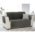 Protge canap universels aspect velours grain - gris