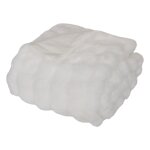 Plaid fausse fourrure 3d 230x180cm zephy - blanc Plaid fausse fourrure 3d 230x180cm zephy - blanc