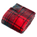 Plaid flanelle imprim brody 170x130cm - rouge