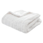 Plaid fourrure manoir blanc 120x160 Plaid fourrure manoir blanc 120x160