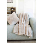 Plaid imitation fourrure double face mellow - gris galet
