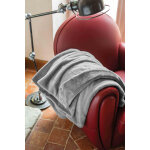 Plaid imitation fourrure double face mellow - taupe