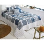 Plaid mykonos bleu en coton