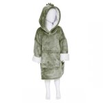 Plaid poncho enfant capuche dino