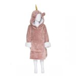 Plaid poncho enfant capuche licorne
