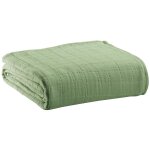Plaid recycl lisa verveine 140 x 200